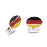 Sterling Silver Enamel German Flag Cufflinks