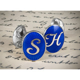 Sterling Silver Personalised Initial Cufflinks