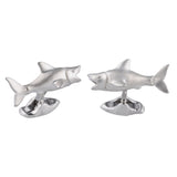 Sterling Silver Shark Cufflinks