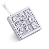 18ct White Gold Pavé Set Diamond Cufflinks