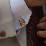 Sterling Silver Diving Helmet Cufflinks- Rose Gold Finish