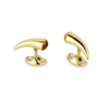 18ct Yellow Gold Horn Cufflinks With Citrine End