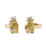 18ct Yellow Gold King Rat Cufflinks