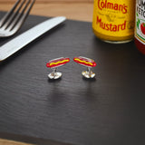 Sterling Silver Hotdog Cufflinks