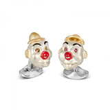 Sterling Silver Clown Cufflinks