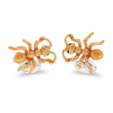 Sterling Silver Orange Ant Cufflinks