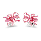 Sterling Silver Pink Ant Cufflinks