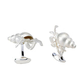 Sterling Silver Hermit Crab Cufflinks