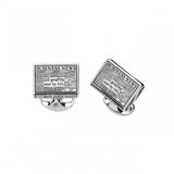 Sterling Silver Newspaper Cufflinks