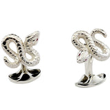 Sterling Silver Snake Cufflinks