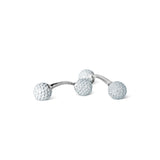 Sterling Silver Golf Ball Bar Cufflinks