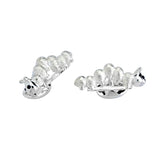 Sterling Silver Caterpillar Cufflinks