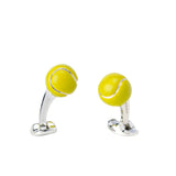 Sterling Silver Tennis Ball Cufflinks