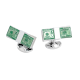 Sterling Silver Dollar Bill Cufflinks