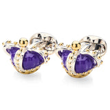 Limited Edition Sterling Silver Purple Crown Cufflinks