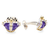 Limited Edition Sterling Silver Purple Crown Cufflinks