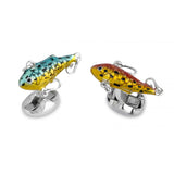 Sterling Silver Fish Bait Cufflinks