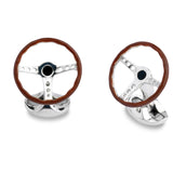 Sterling Silver Vintage Steering Wheel Cufflinks