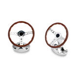 Sterling Silver Vintage Steering Wheel Cufflinks