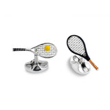 Sterling Silver Racket & Ball Tennis Cufflinks