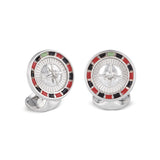 Sterling Silver Roulette Wheel Cufflinks