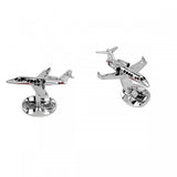 Sterling Silver Jet Cufflinks