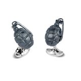 Sterling Silver Hand Grenade Cufflinks