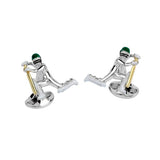 Sterling Silver Cricket Cufflinks