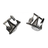 Sterling Silver Nodding Donkey Cufflinks