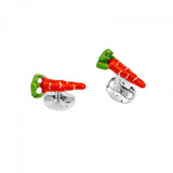 Sterling Silver Carrot Cufflinks