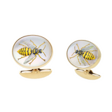 18ct Yellow Gold Hand-Painted Rock Crystal Wasp Dress Set