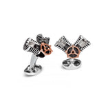 Sterling Silver Piston Cufflinks