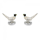 Sterling Silver Pheasant Cufflinks