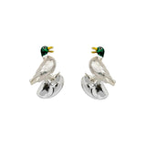 Sterling Silver Duck Cufflinks