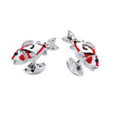 Sterling Silver Koi Carp Fish Cufflinks