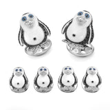 Sterling Silver Black Spinel Penguin Dress Set