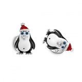 Sterling Silver Christmas Penguin Cufflinks