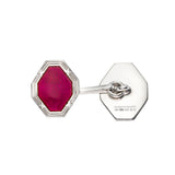 Sterling Silver Art Deco Pink Diamond Cufflinks