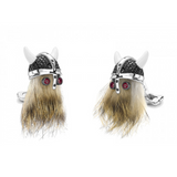 Hairy Viking Skull with Black Spinel Helmet and Ruby Eye Dress Set