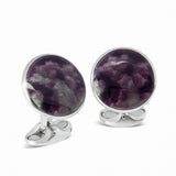 Deep Berry Winter Haze Enamel Cufflinks