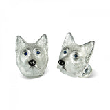 Sterling Silver German Shepherd Dog Cufflinks