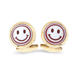 18ct Yellow Gold Smiley Face Cameo Cufflinks