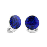 Sterling Silver Deep Blue And Black Cufflinks