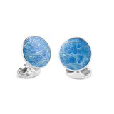 Sterling Silver Pastel Blue Cufflinks