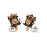 Sterling Silver Hickory Dickory Nursery Rhyme Cufflinks