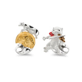 Sterling Silver Hey Diddle Diddle Nursery Rhyme Cufflinks