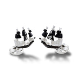 Sterling Silver Enamel Pirate Ship Cufflinks