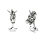 Sterling Silver Zebra Cufflinks