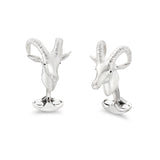 Sterling Silver African Antelope Cufflinks