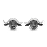 Sterling Silver Oxidised Buffalo Cufflinks